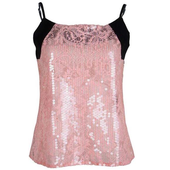 Balenciaga Sz 38 IT Runway Sequin Floral Pattern Tank Top Shell Blouse - Picture 5 of 9